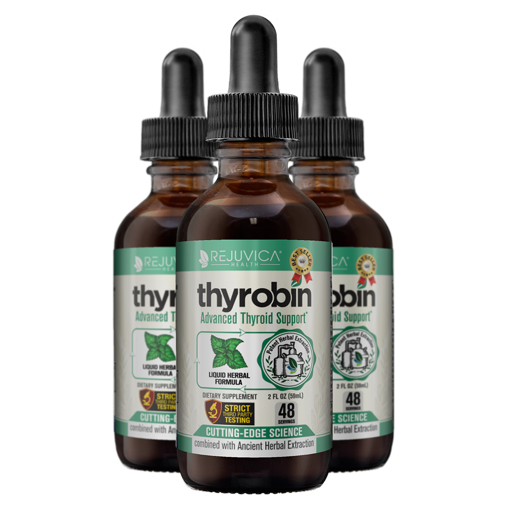Thyrobin - Liquid Thyroid Support Supplement: 3 Bottle Value Pack