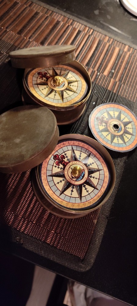 Vintage 19th Century Brass Compass's