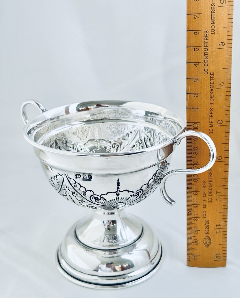 Solid Sterling Silver Twin Handled Cup London Fully Hallmarked 1932