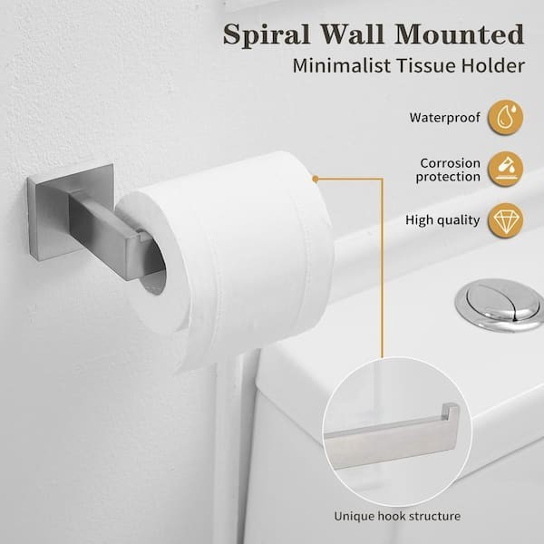 4-Piece Bath Hardware Set with Towel Bar