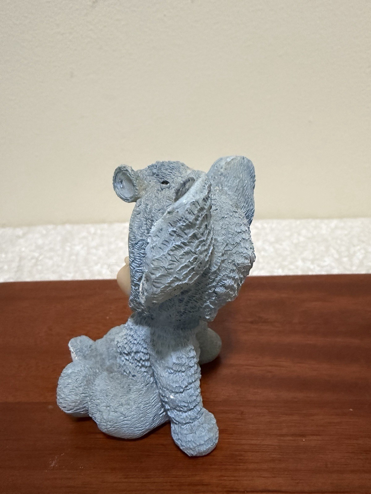 Vintage Baby In Blue Elephant Suit With Large Blue Eyes And Ears Figuring ￼