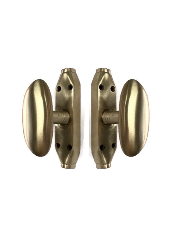 set 110" BACK TO BACK oval KNOB CREMONE solid brass slide Bolt espagnolet 280cm