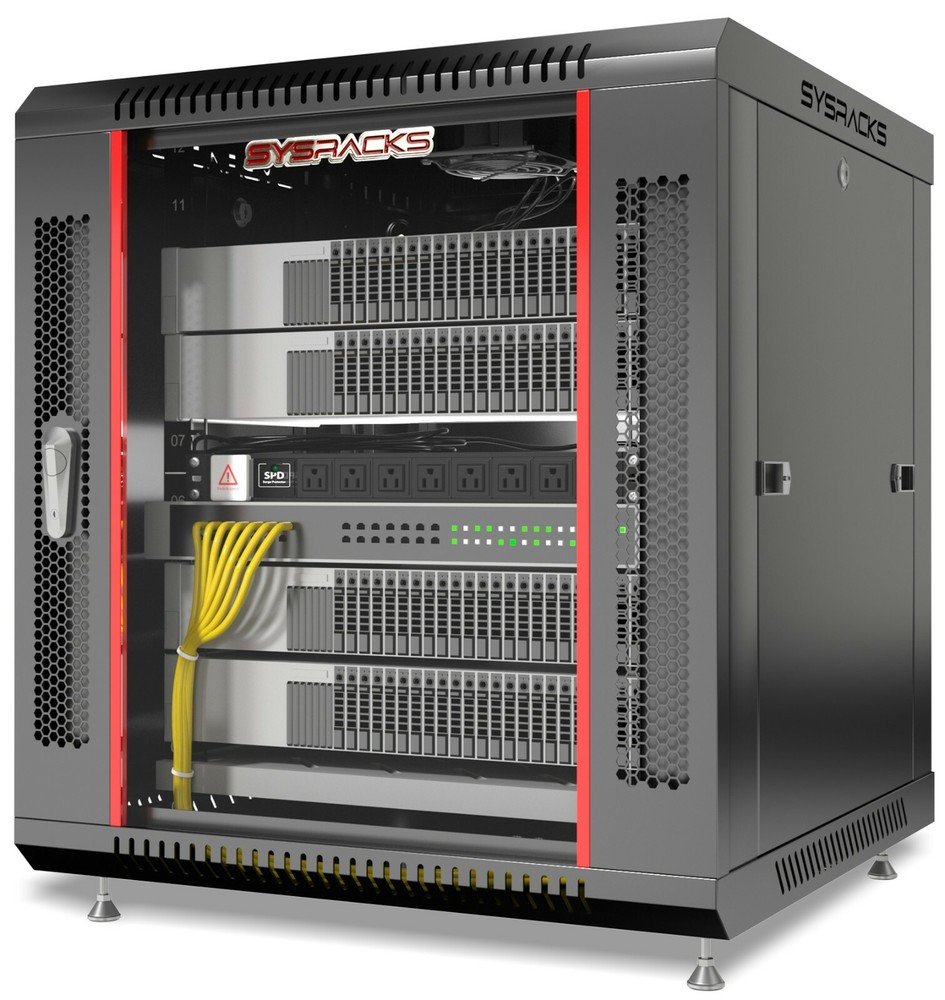 12U 18" Deep Wall Mount IT Network Server Rack Cabinet Enclosure FREE ACCESSORY