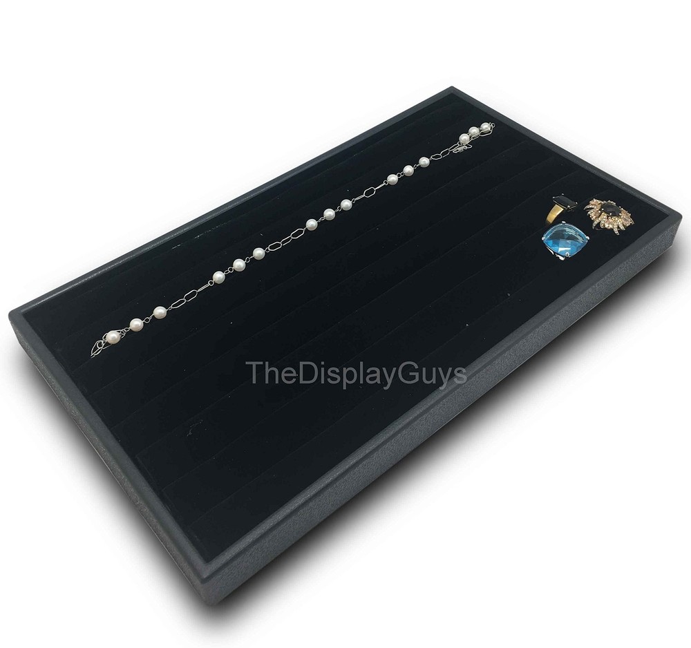 1.5" Stackable Plastic Jewelry Tray - Fit Full Size Inserts - Organizing Ring...