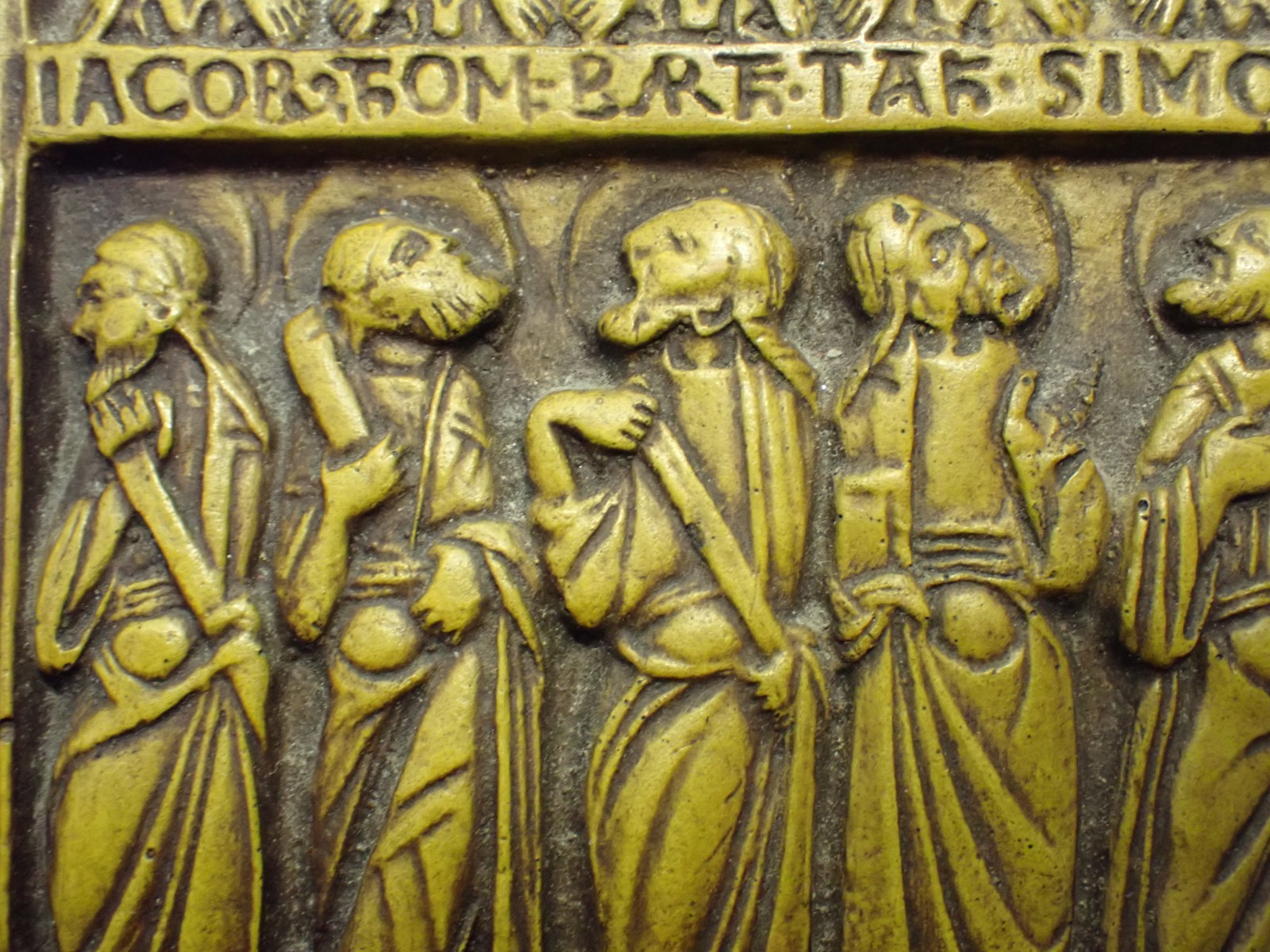 vintage MONASTERY wall PLAQUE / 12 APOSTLES of JESUS