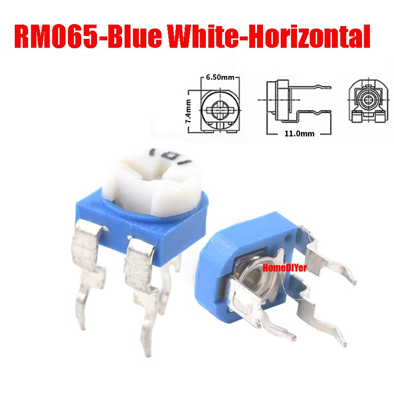 RM065/RM063/WH06 Potentiometer Horizontal/Vertical Variable Trimmers 100~2M ohm