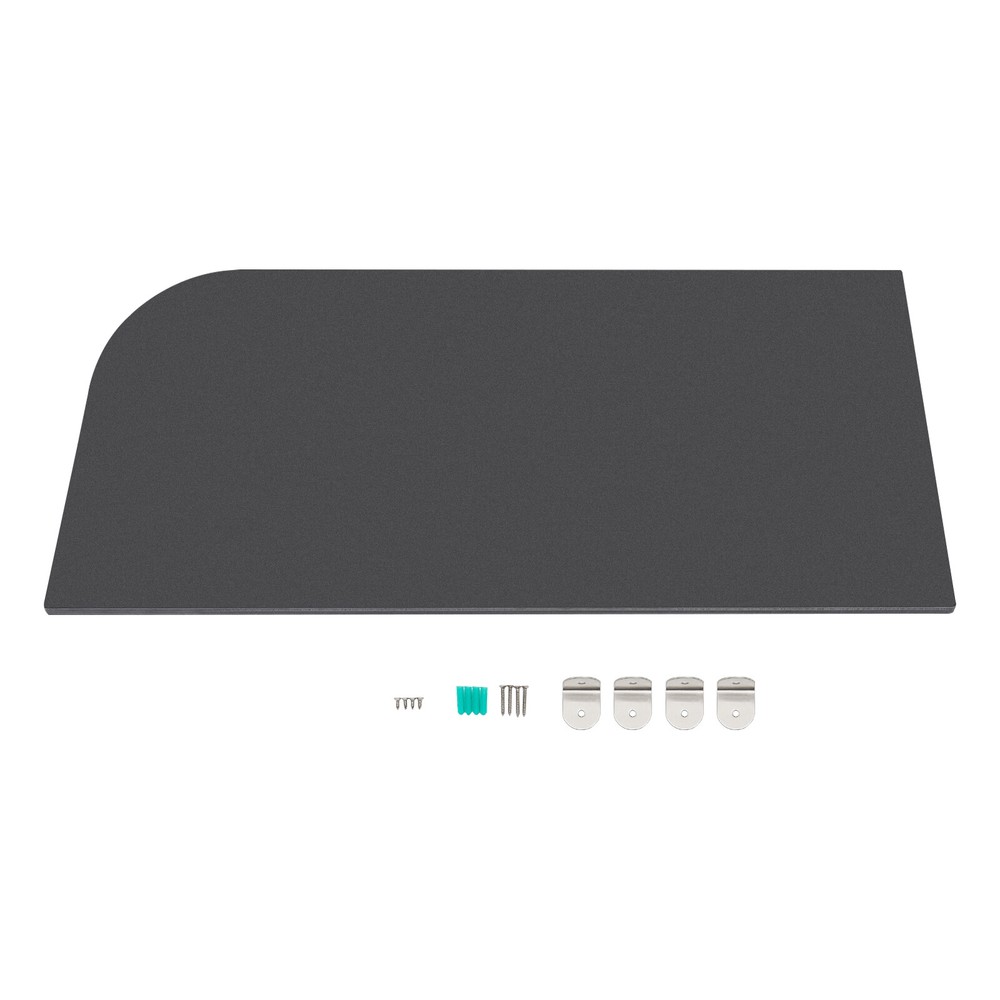 Wall-Mounted Men Urinal Partition Screen, Urinal Partition Divider Screen Black