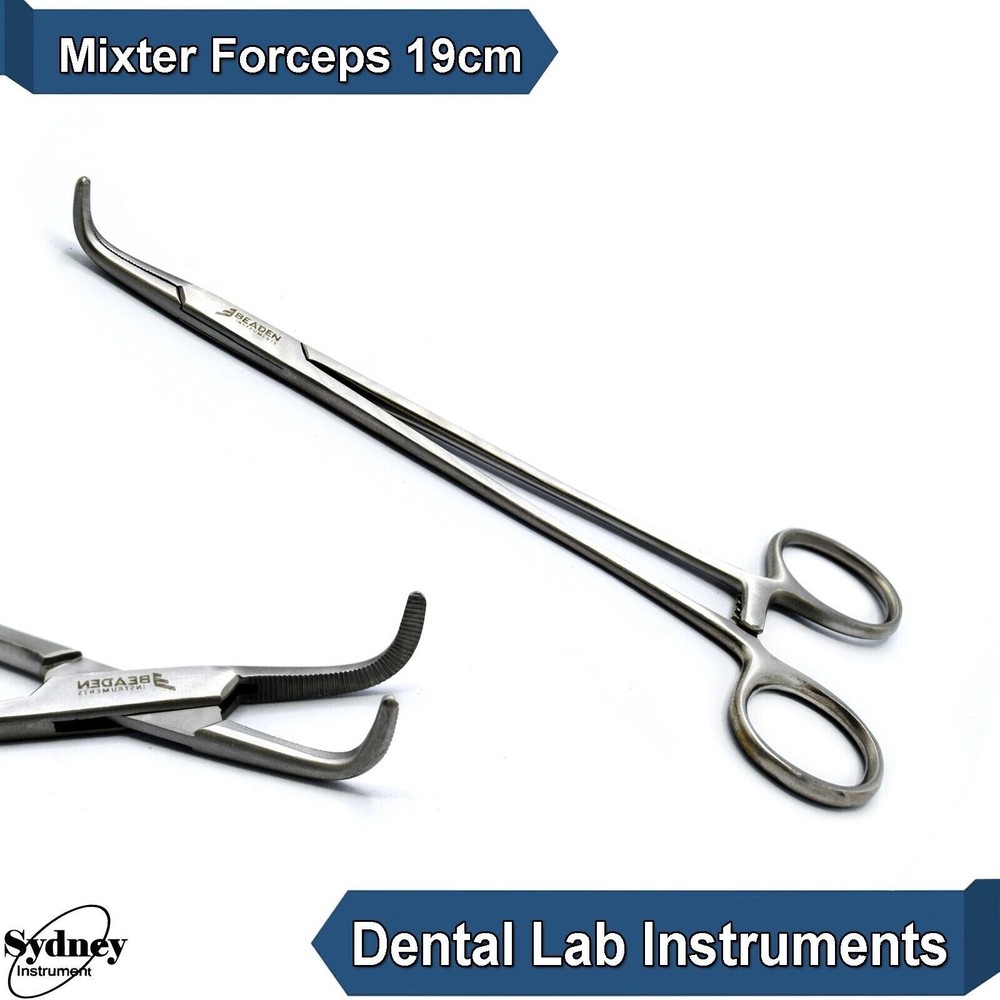 Dental Mathieu Needle Holder Clamping Forceps Tissue Scissors & Mixter Forceps