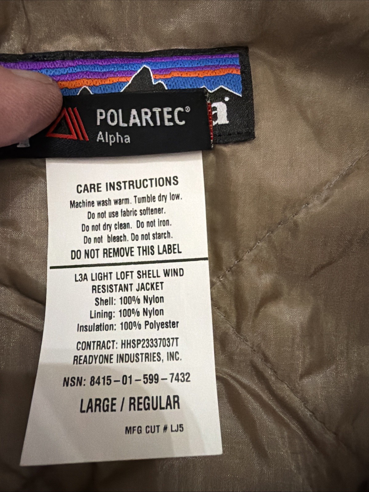 Patagonia Level 3A L3A Soft Shell Jacket AOR1 L/R DEVGRU NSW SEAL