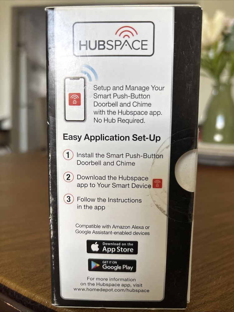 Defiant Smart Push-Button Doorbell Chime Compatible with Alexa Google.