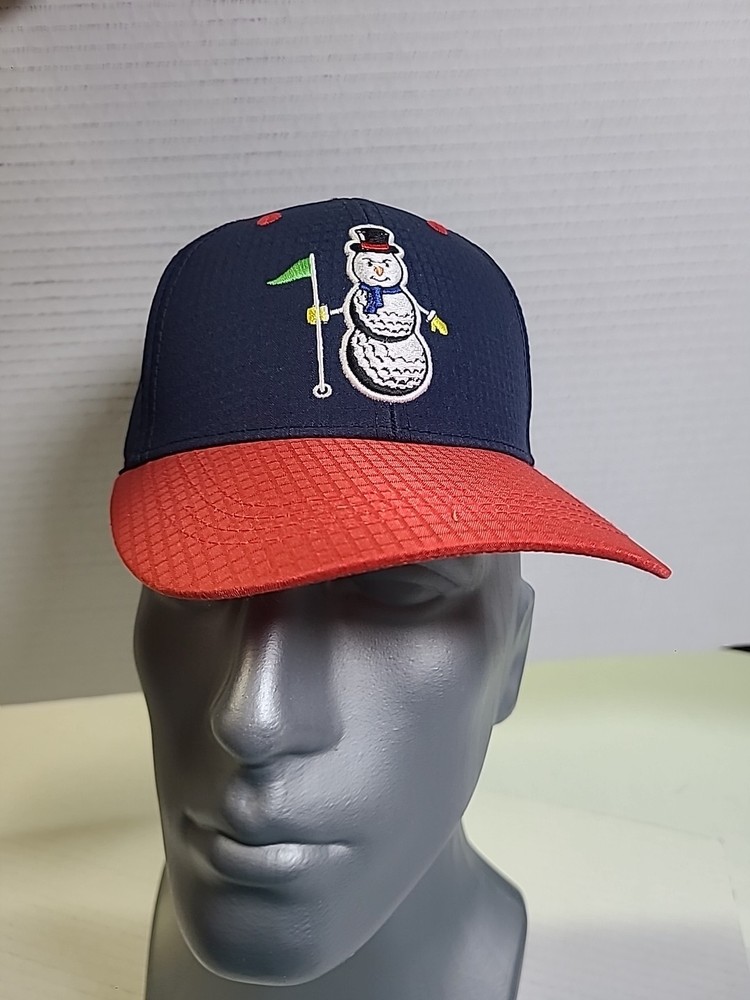 Adjustable Navy Snoman Performance Six Panel Golf Hat By AKSELS