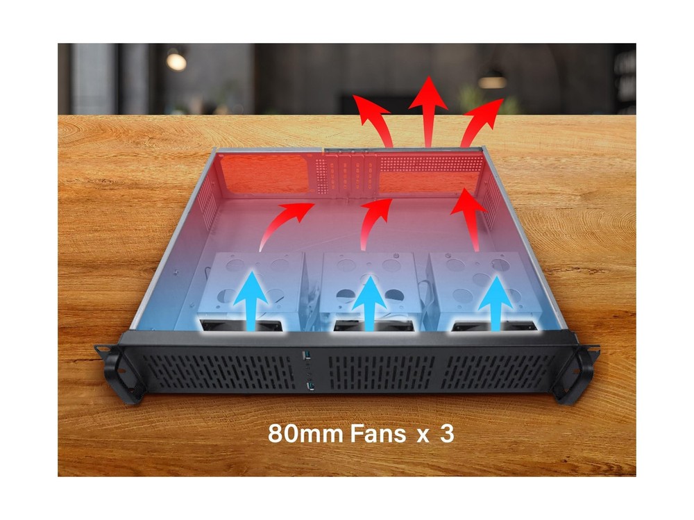 Rosewill 2U Server Chassis Rackmount Case | 4 3.5" HDD Bays | Micro-ATX Compa...