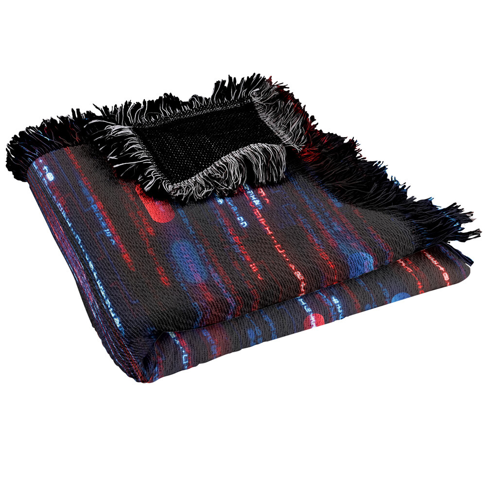 The Matrix Resurrections Blanket, 50"x60" Pill Code Woven Cotton Blend Throw