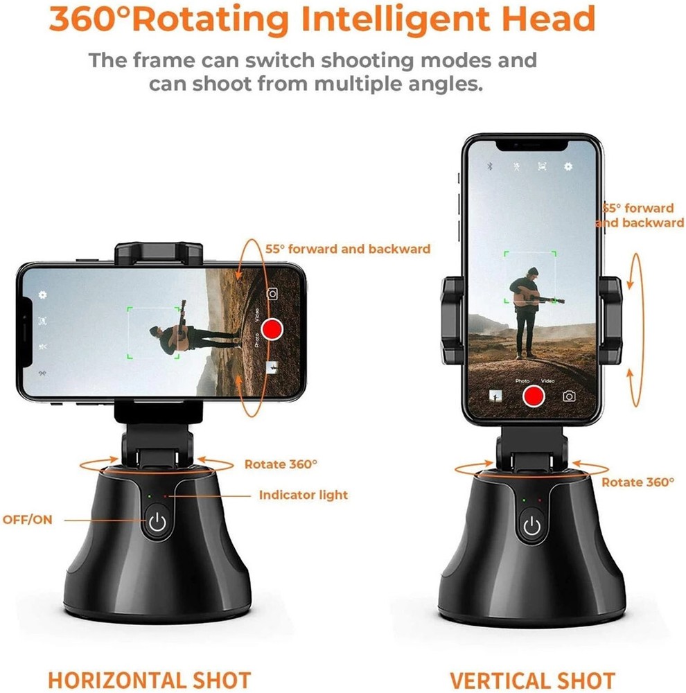 Portable Mobile Phone Gimbal Stabilizer 360° Rotatable Auto Tracking Holder