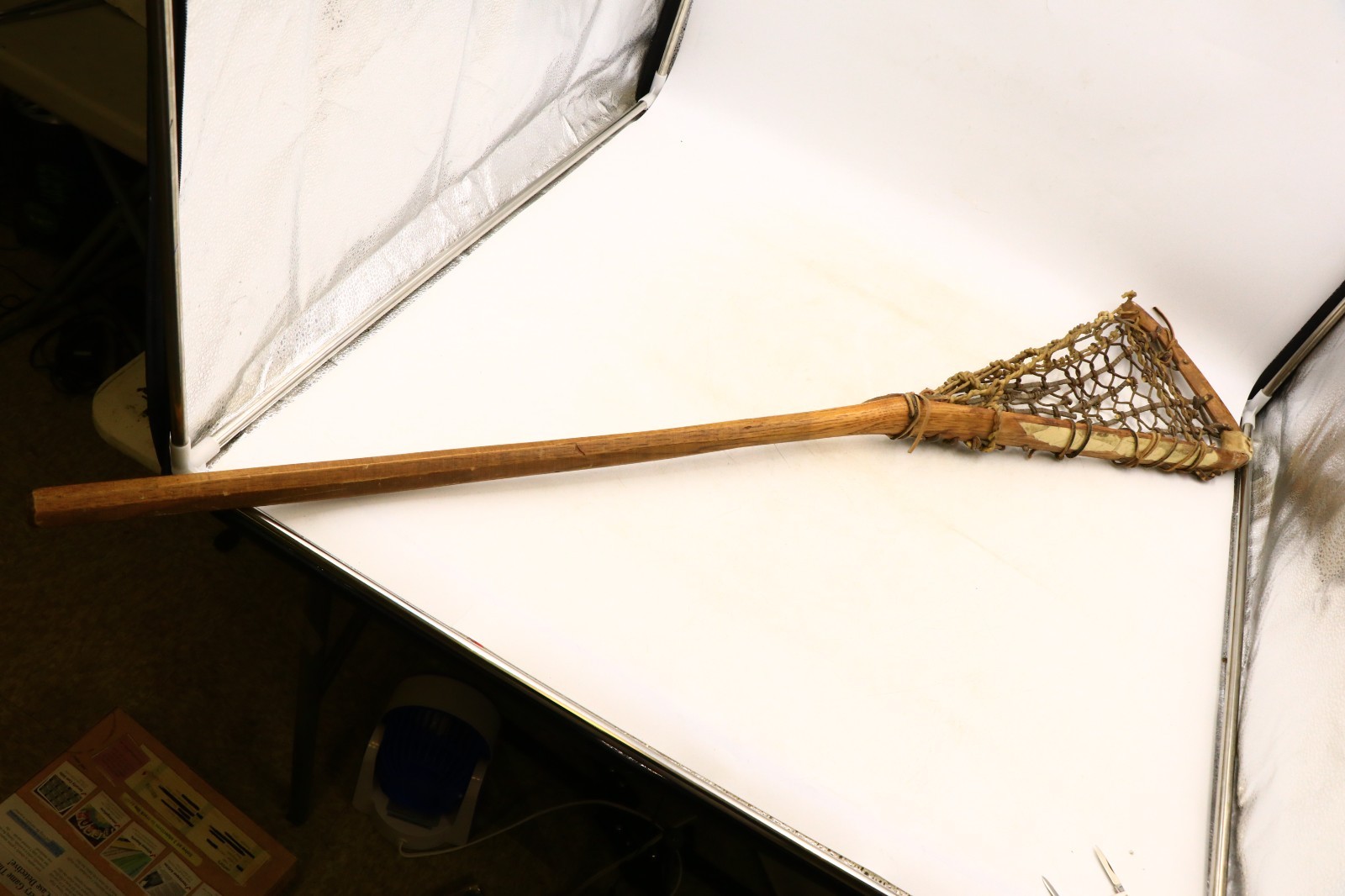 Rare Antique Native American Lacrosse Stick 46.5" Unbranded Octagonal Handle