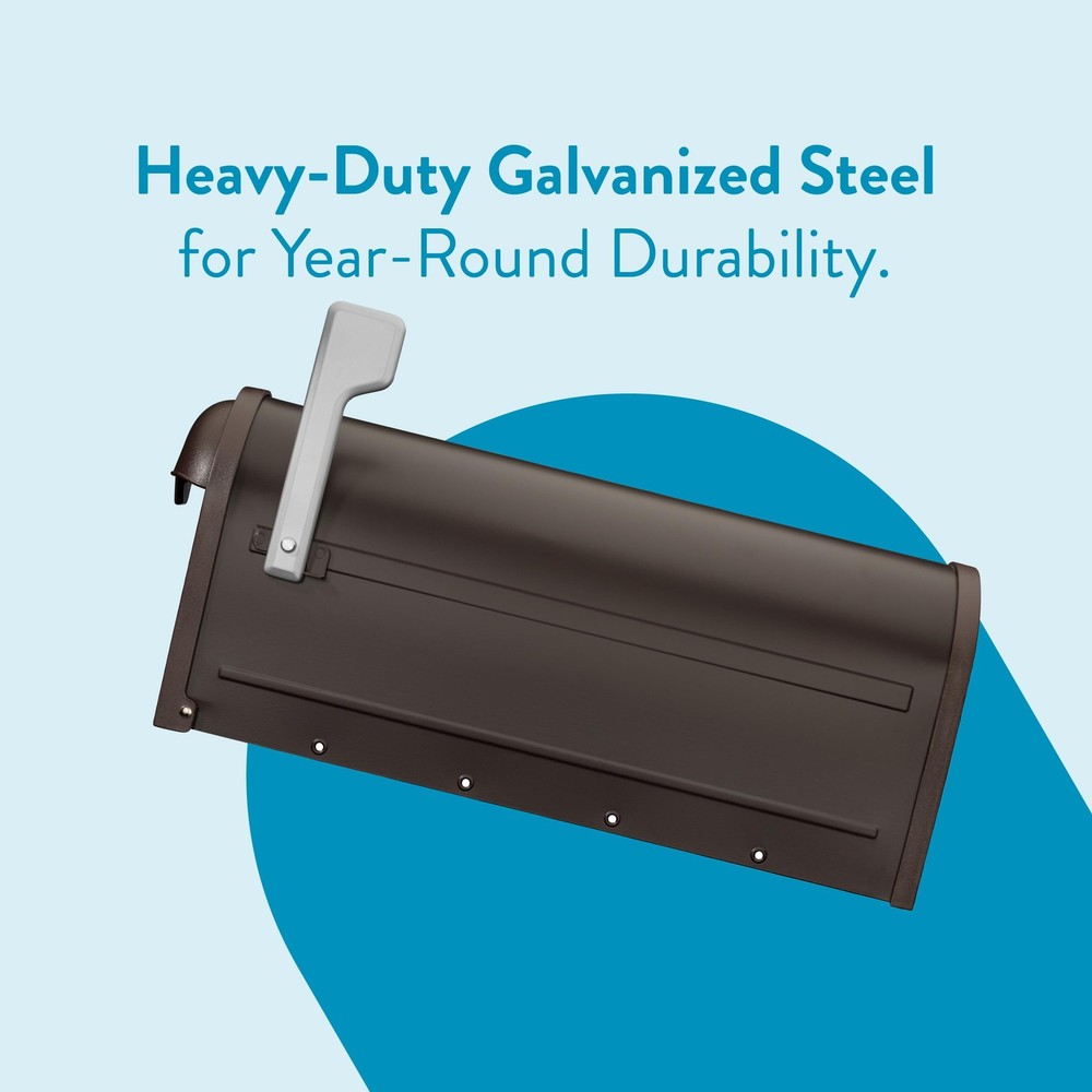 Architectural Mailboxes 8830RZ-10 Winston Post Mount Medium, Rubbed Bronze