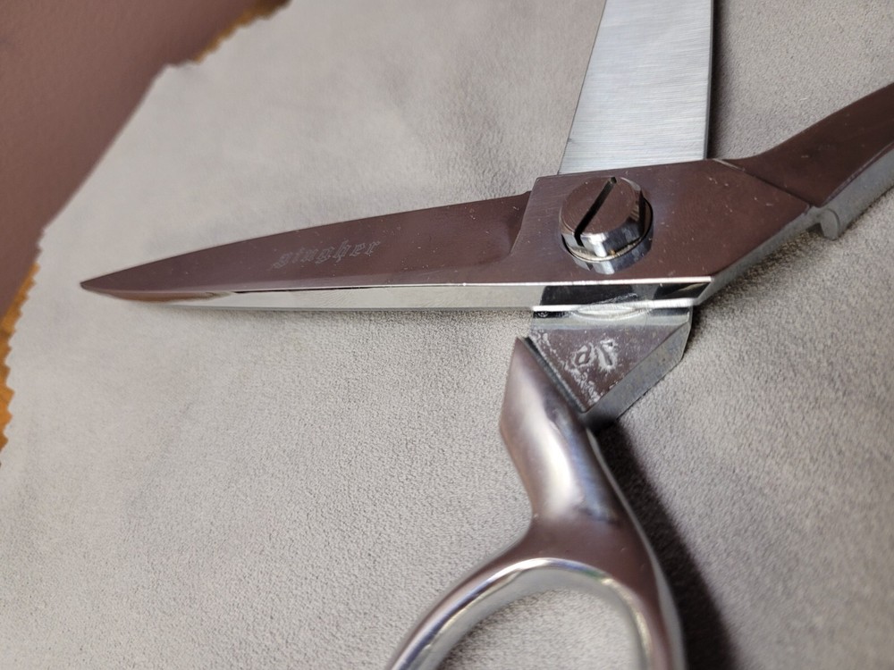 Gingher 10 inch Upholstery Shears Scissors Chrome