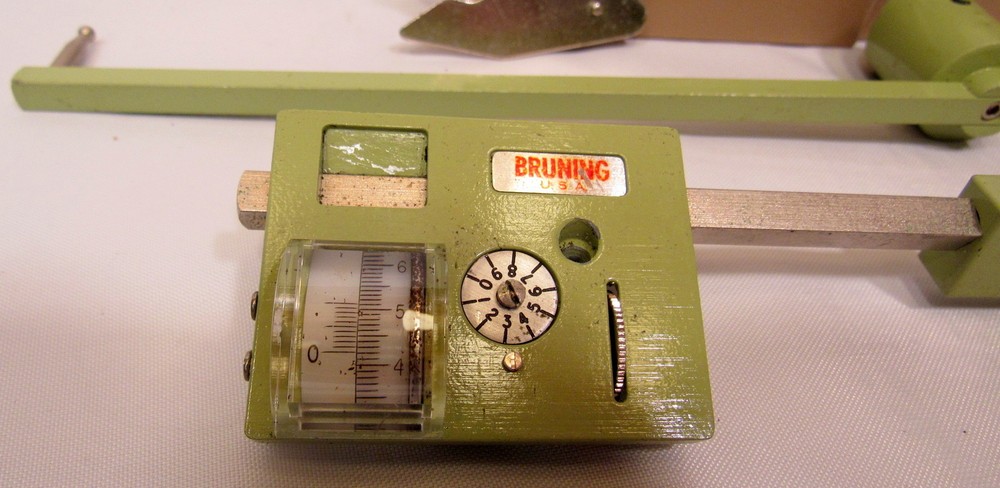 Vintage Bruning Compensating Polar Planimeter Map Measuring Instrument