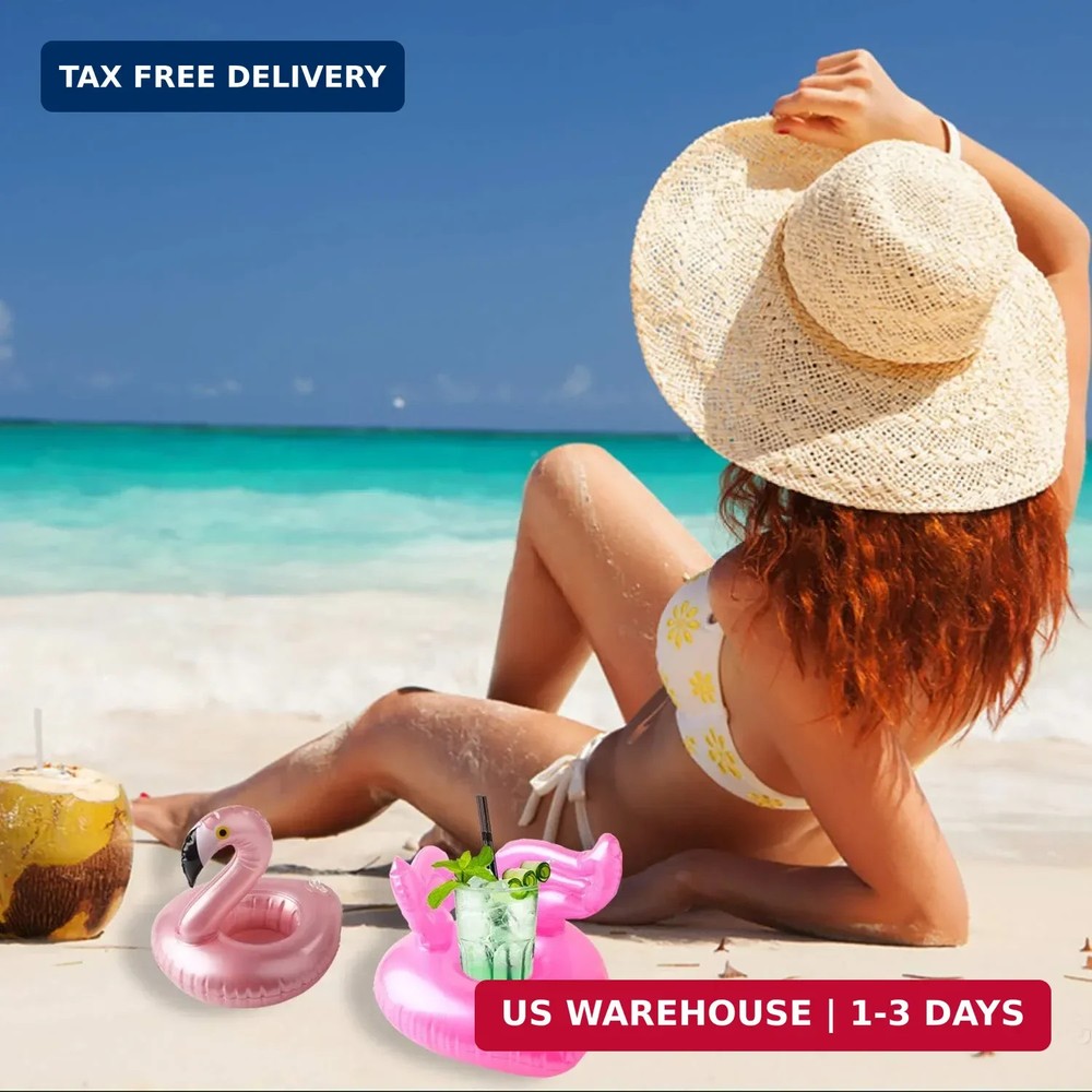 Grobro7 12Pack Inflatable Pool Drink Holder Floating Coasters Multi Shape Swimmi