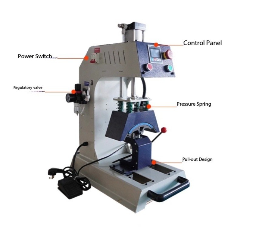 Fully Automatic Pneumatic Cap Pressing Machine Label Pressing Machine 110V/220V