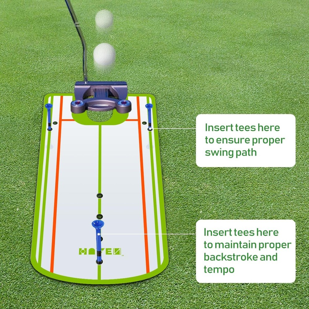 Golf Putting Alignment Mirror, 12L x 6W, Portable, Training, Aid, Practice, Tool