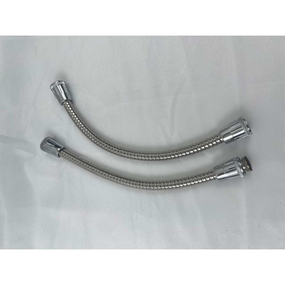 2pc Flexible Chrome Gooseneck Light Cable Silver Protector