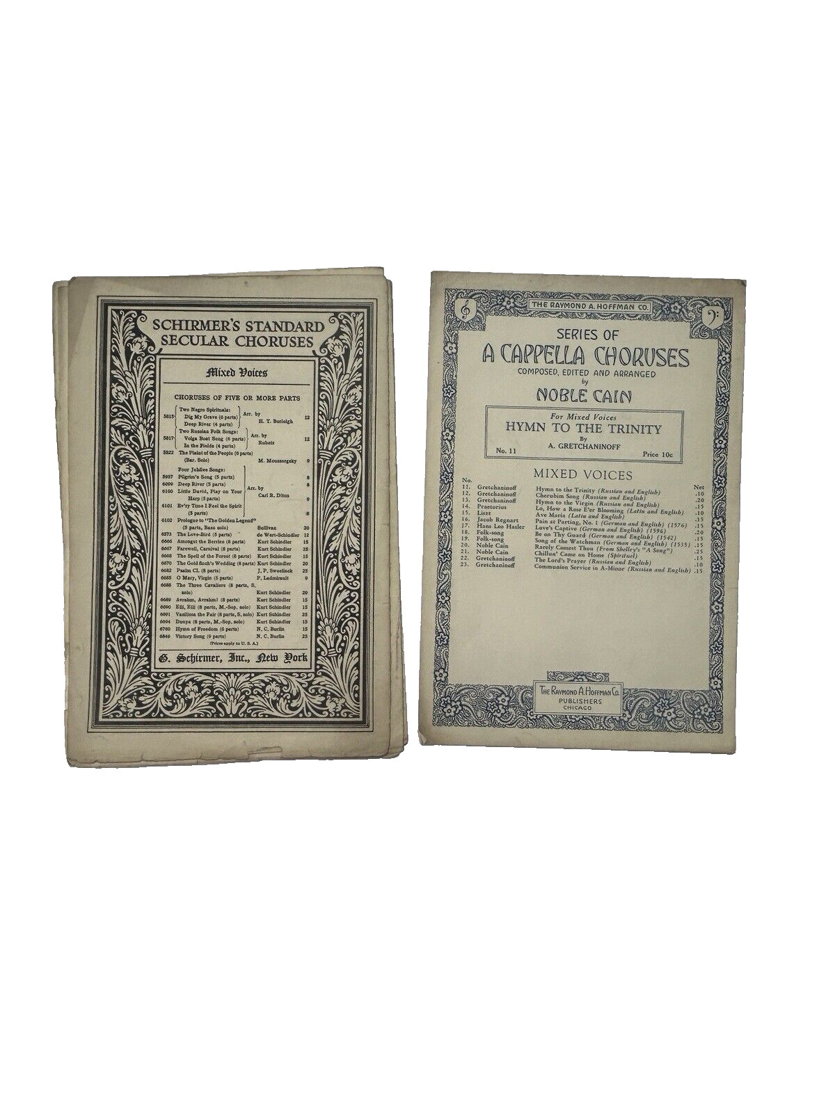 Vintage Sheet Music Choral Arrangements, Choirs Lot of 9