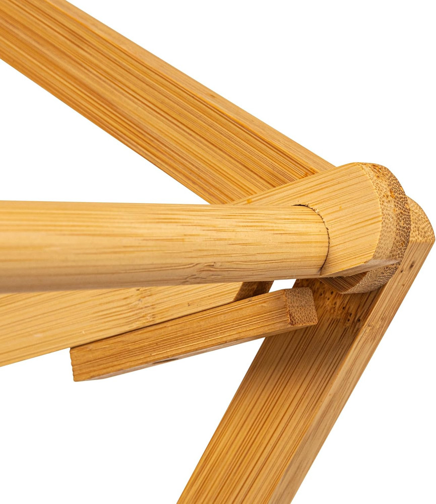 Eco-Friendly Bamboo Oversized Drying Rack with 11 Dowels and Flat Shelf