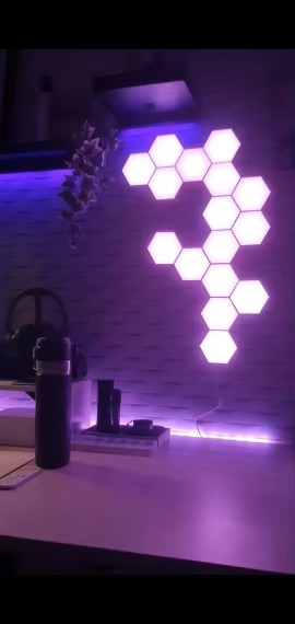 Bluetooth RGB Hexagonal Wall Lights