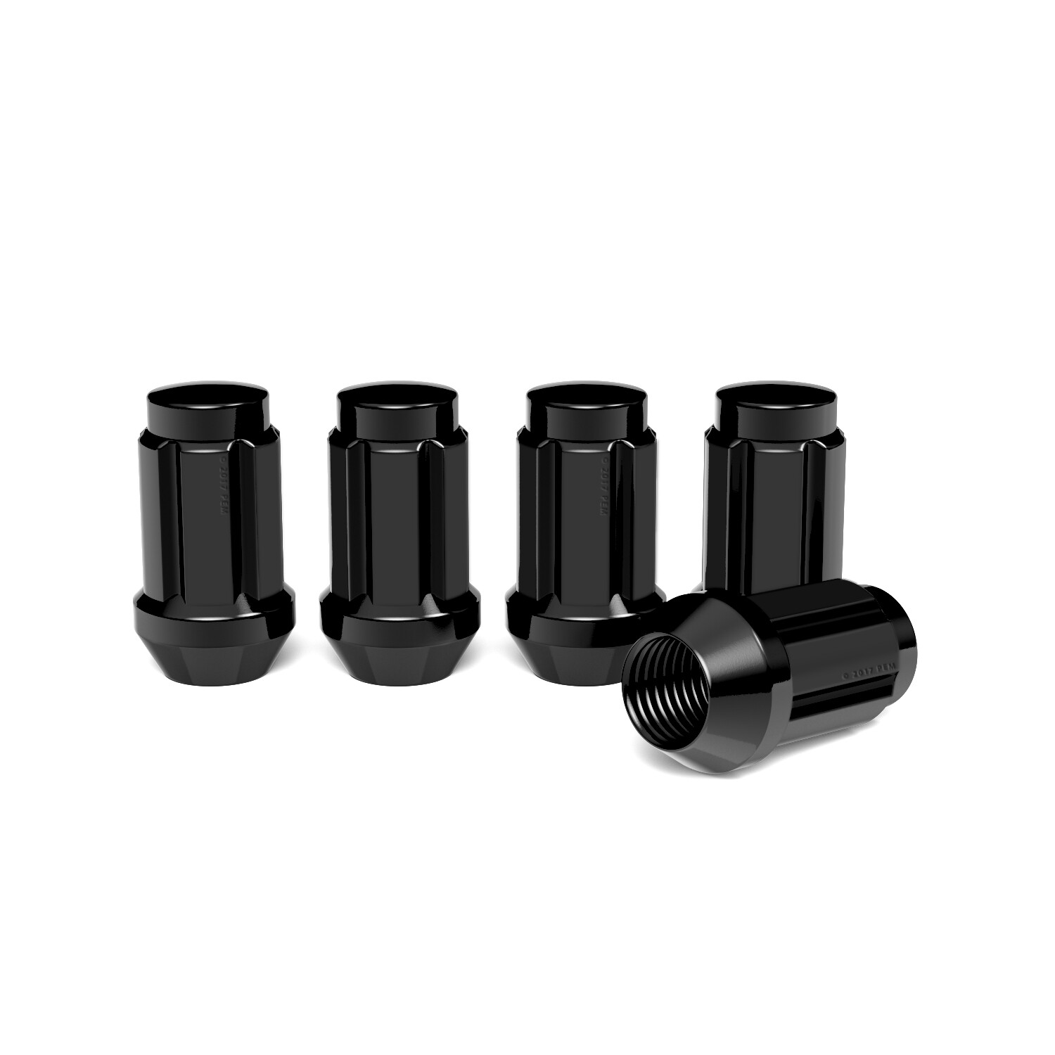 (16) Black ATV Locking Spline Lug Nuts | 3/8" x 24 | Black | for Polaris & More