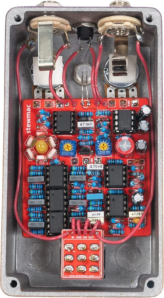 StewMac Lightcycle Phasor II Pedal Kit, With Bare Enclosure (12253)