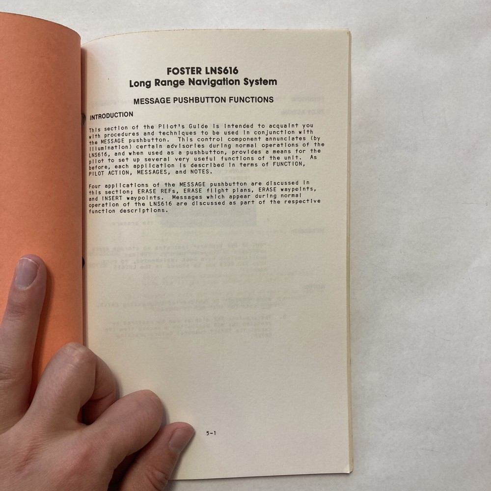 Foster LNS616 Long Range Navigation System Operation Manual