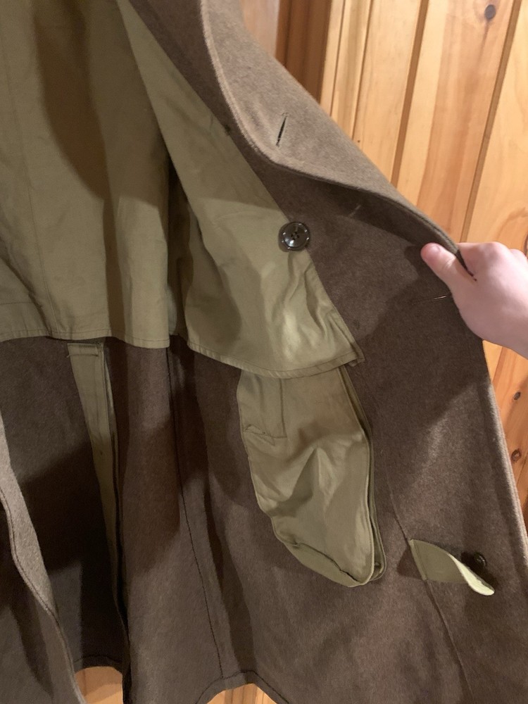 Original WW2 US Military Wool Overcoat, Size 36R, Pristine!