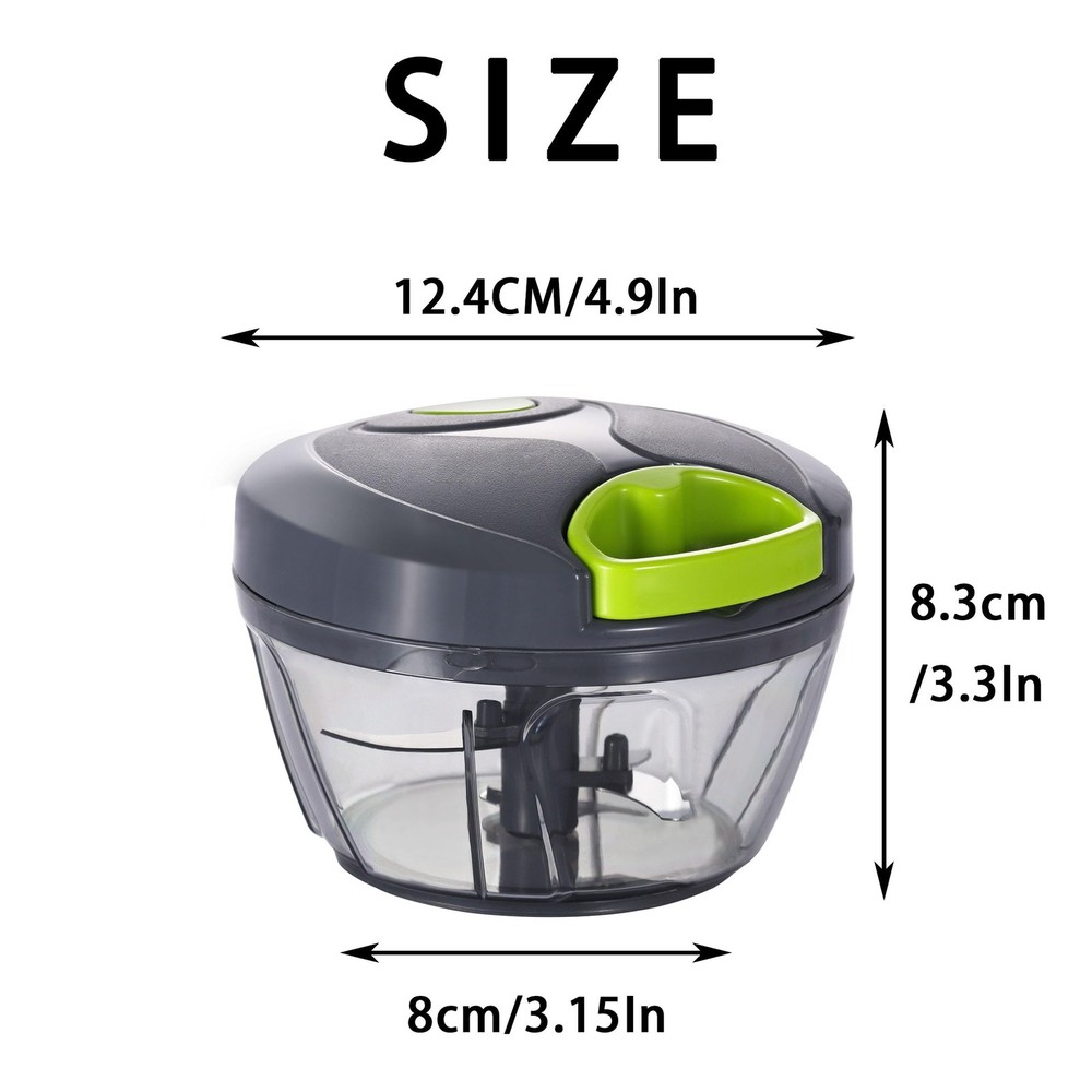 Manual Food Processor Vegetable Chopper, Portable Hand Pull String Garlic Min...