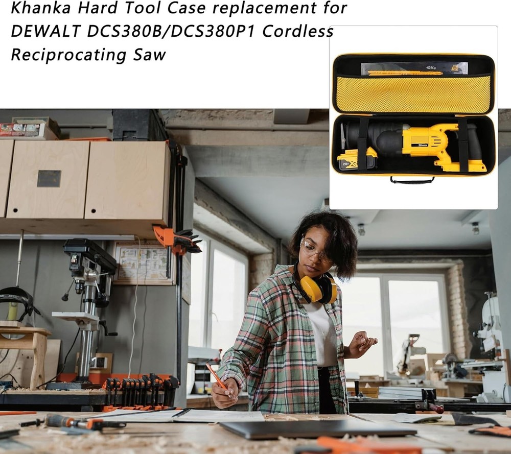 Hard Tool Case replacement for DEWALT DCS380B/DCS380P1 Cordless Reciprocating Sa
