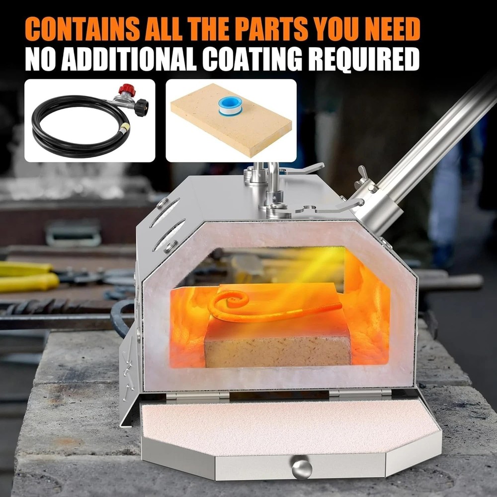 Single Burner Propane Forge for Home＆Professional, Gas Forge-Efficient Heating