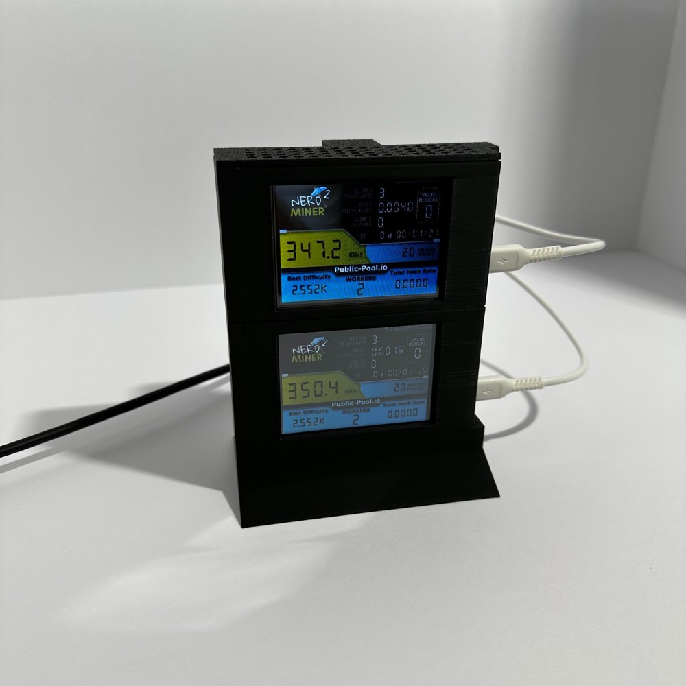 NerdMinerV2 Case A.S.T.R.A. Cooling Tower (2 Stack Tower)