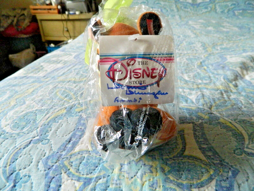 Bambi Bean Bag Plush Signed by Donnie Dunagan