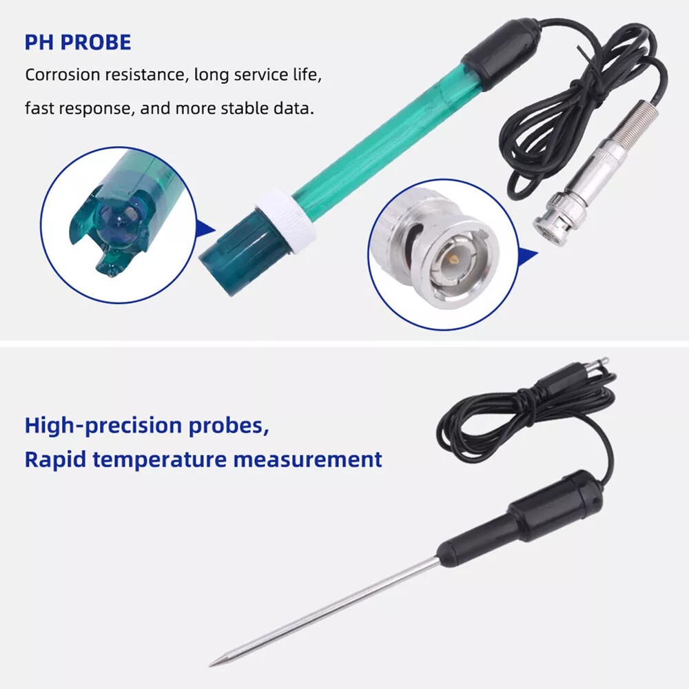 PHS-3C 2 In 1 PH Desktop New Automatic Calibration Acidity Meter PH/Temp Tester