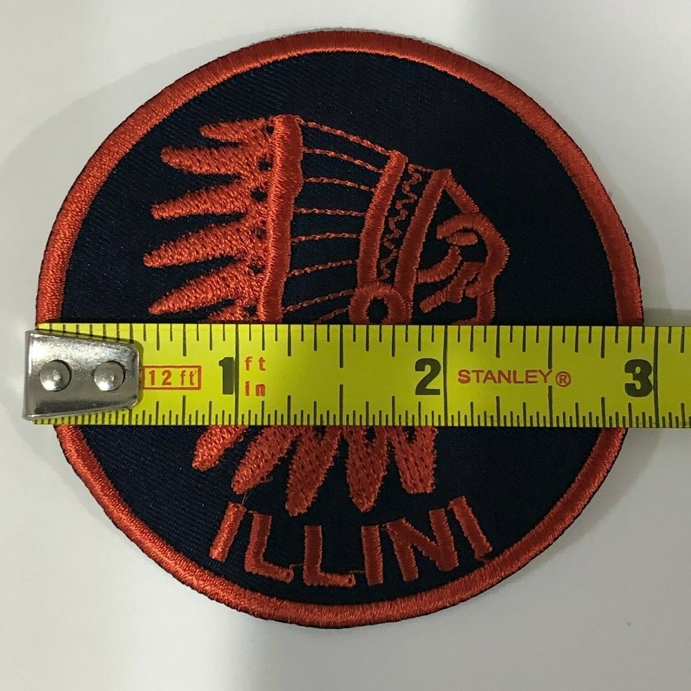 Fighting Illini Chief Illiniwek Embroidered Patch 3" x 3" +/-