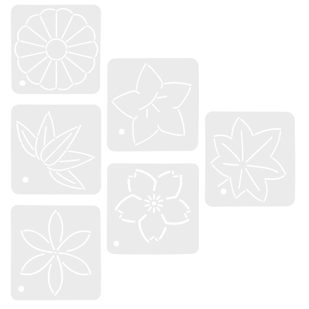 6PCS Flower Design Patchwork Stencils Patchwork Template Quilting Stencils