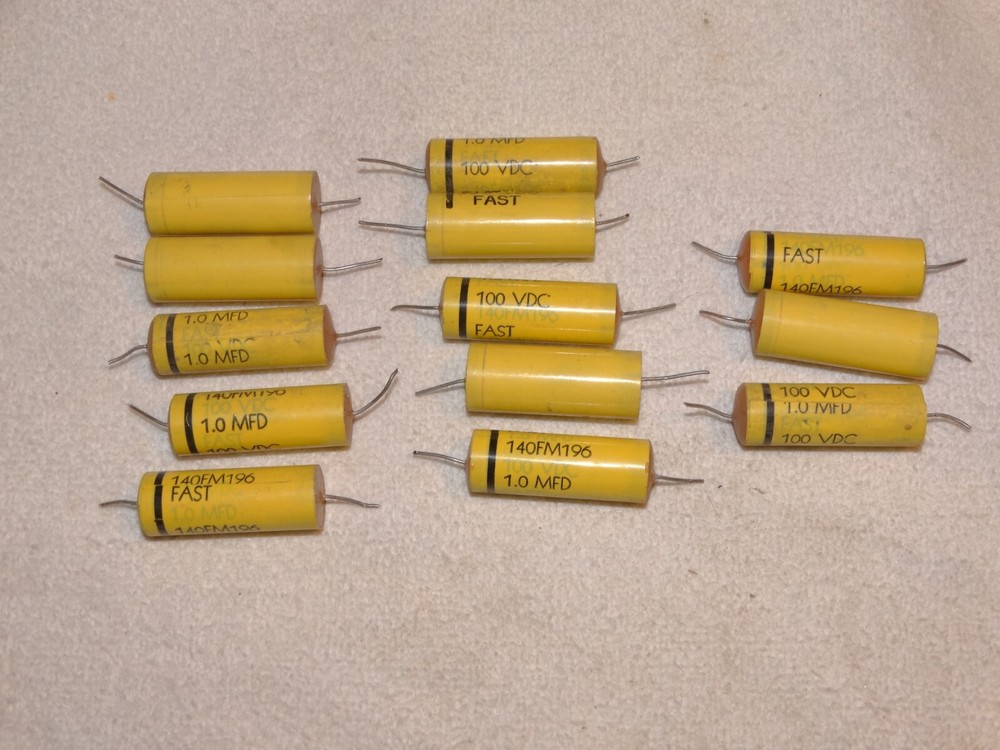 12+1 -Vintage John Fast Capacitor Pulls 1.0 mfd 100vdc