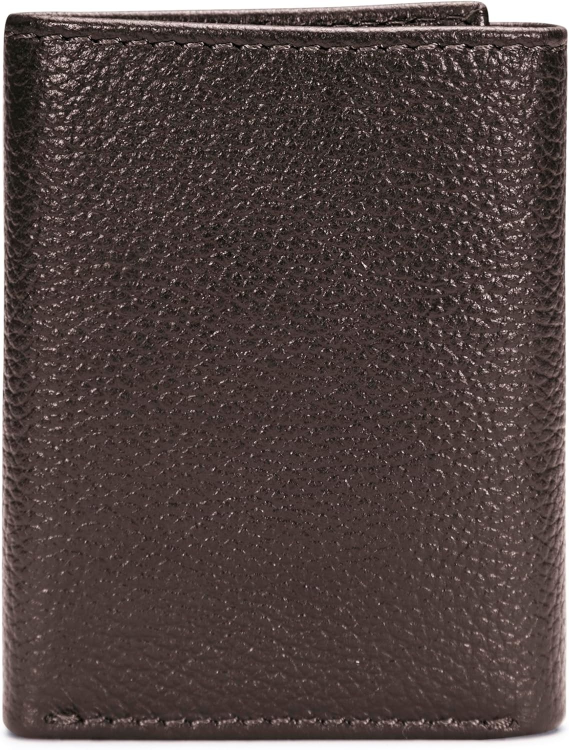 CAT Caterpillar Mens GENUINE LEATHER RFID Trifold Wallet Brown Chocolate in TIN