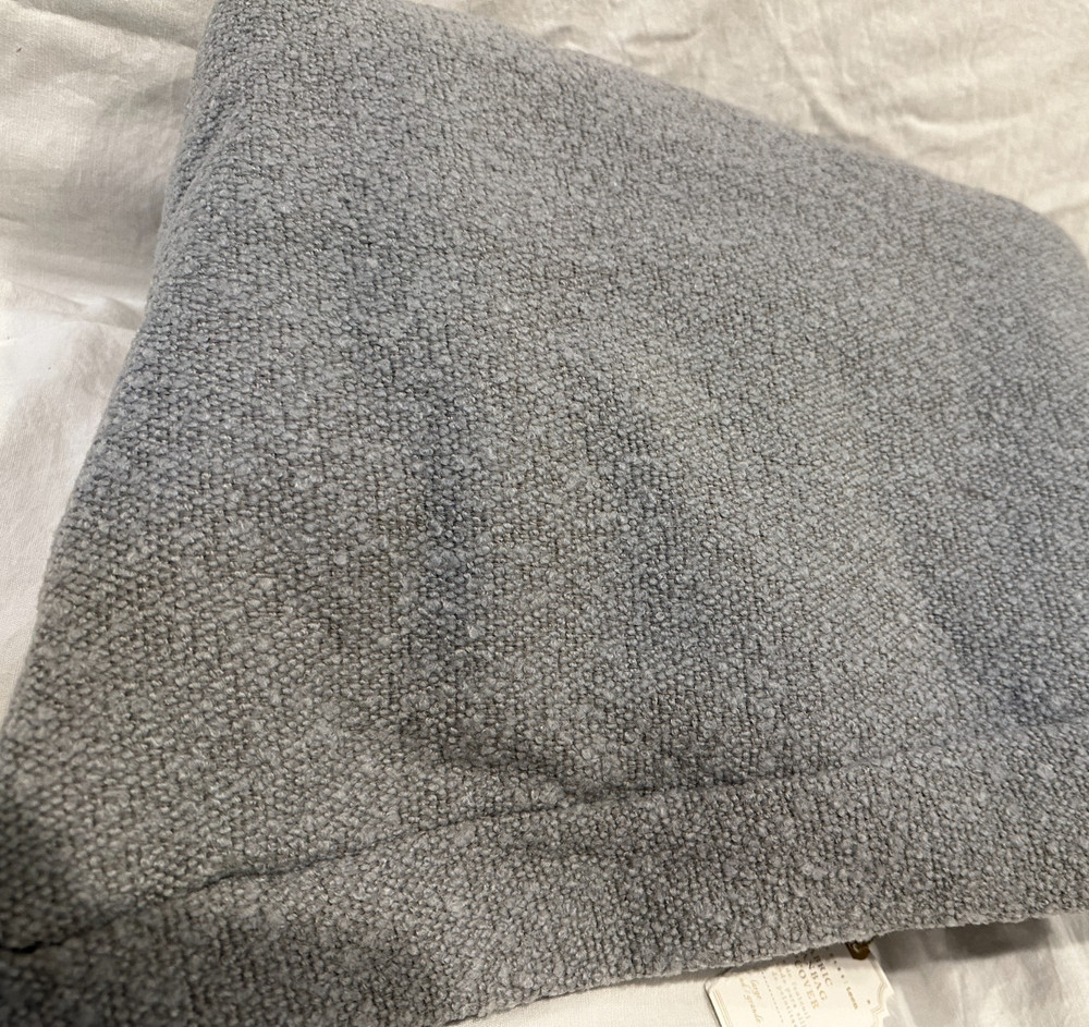 Pottery Barn Teen Chunky Boucle Gray Bean Bag LGE Slipcover only NEW w/tags $149