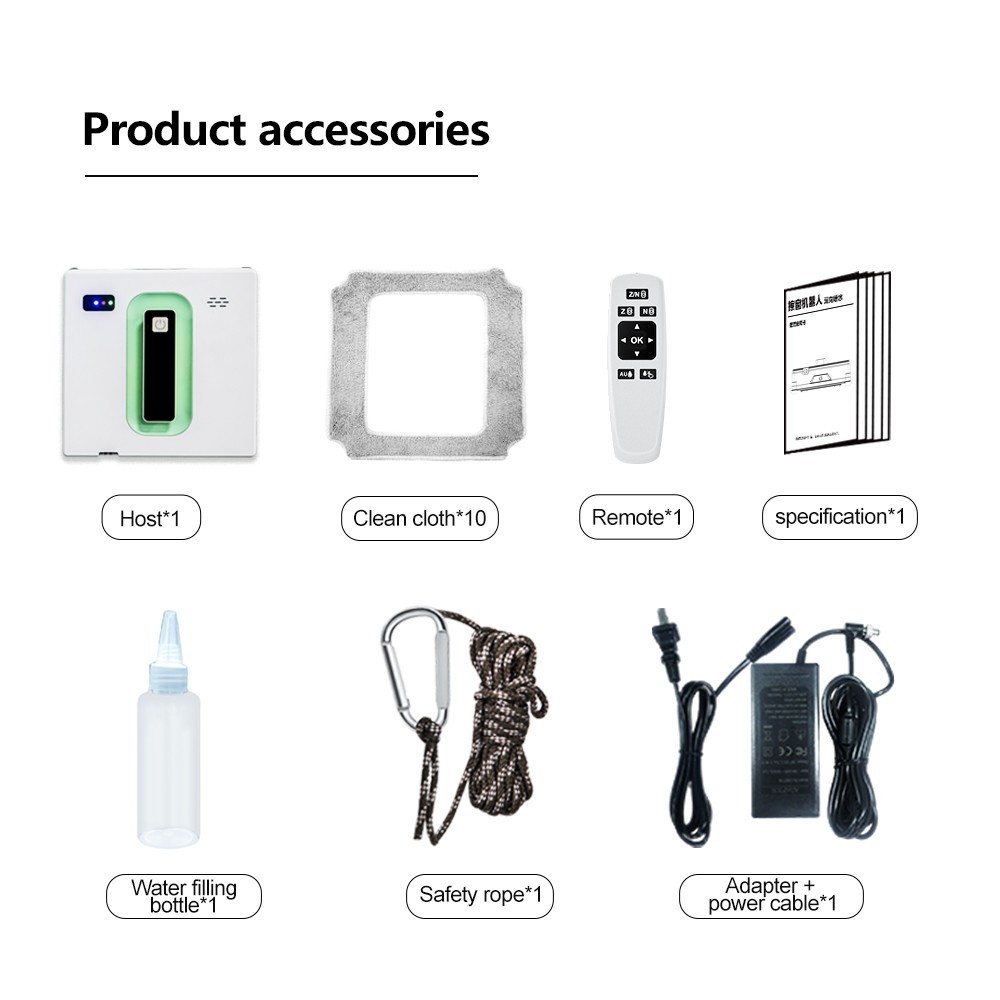 Automatic Window Cleaning Robot Remote Control Double Head Water Spray