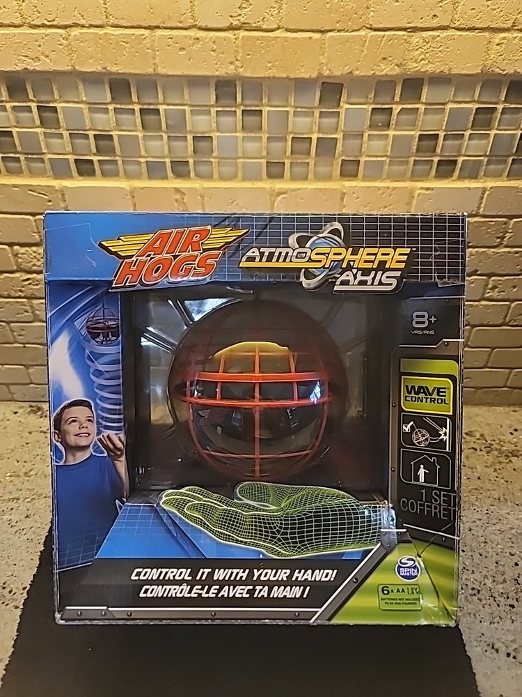 Air Hogs Atmosphere Axis Hovering Sphere Wave Control Spin Master, RED, NEW