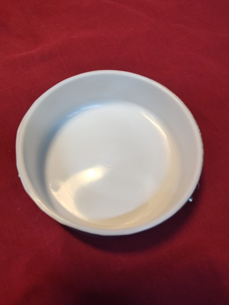 East German Army, Eagle Marked Ceramic & Metal Butter & Fat Dish