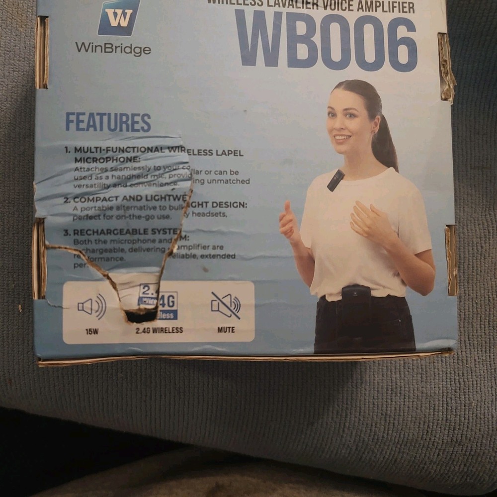 WinBridge Portable Voice Amplifier with Bluetooth Lavalier MicrophoneWB006