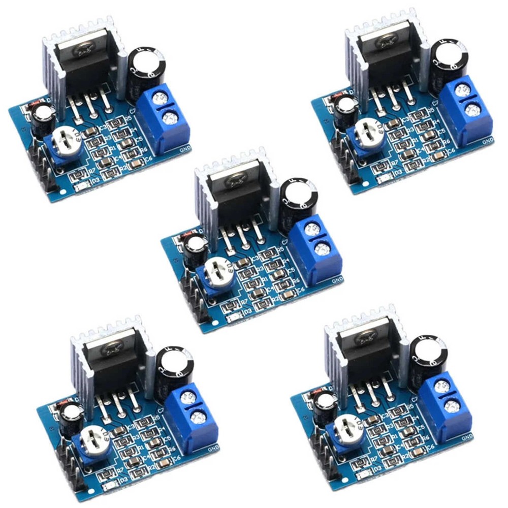 5Pcs 18W Mono Power Amplifier Board 6-12V Module with Indicator Light Feature