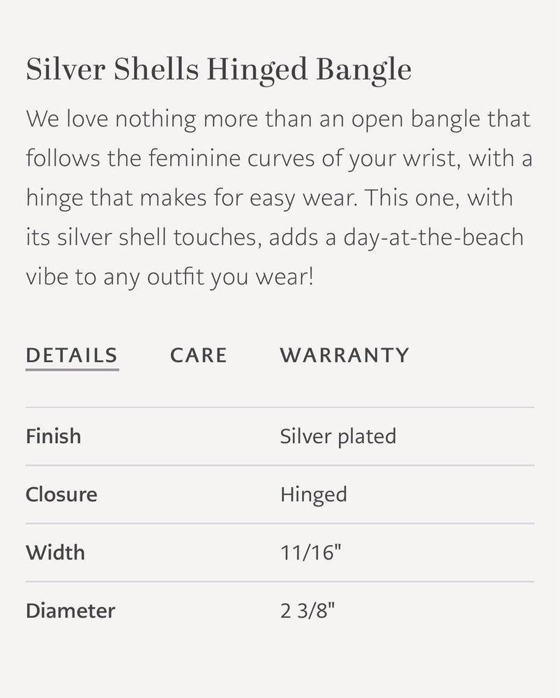 Brighton Hinged Seashell Bangle ( Retail For 88.00)